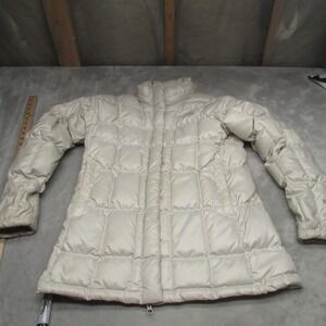 North Face Metropolis Down Parka Women Small White Quilted Insulated Puffer